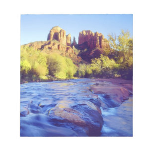 USA, Arizona, Sedona. Cathedral Rock reflecting 2 Notepad