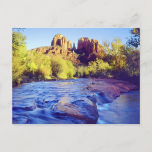 USA, Arizona, Sedona. Cathedral Rock reflecting 2 Postcard