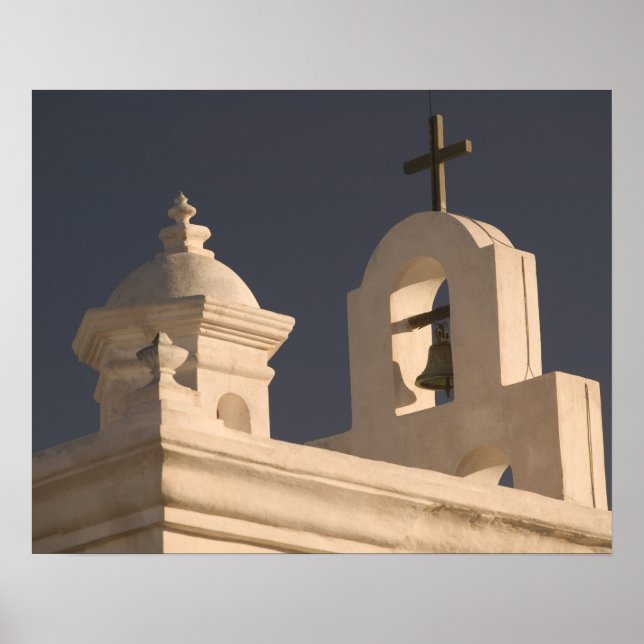 USA, Arizona, Tucson: Mission San Xavier del Bac Poster (Front)