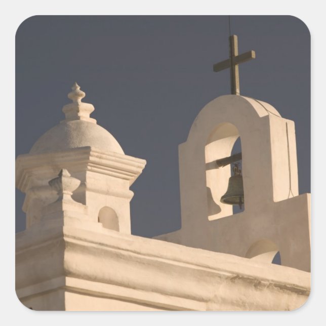 USA, Arizona, Tucson: Mission San Xavier del Bac Square Sticker (Front)