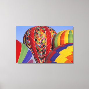 USA, Arizona, Val Vista. Colourful hot-air Canvas Print