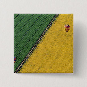 USA, Arizona, Val Vista. Hot-air balloons soar 15 Cm Square Badge