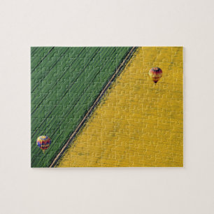 USA, Arizona, Val Vista. Hot-air balloons soar Jigsaw Puzzle