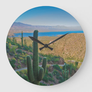 USA, Arizona. View From The Entrance To Tonto Large Clock