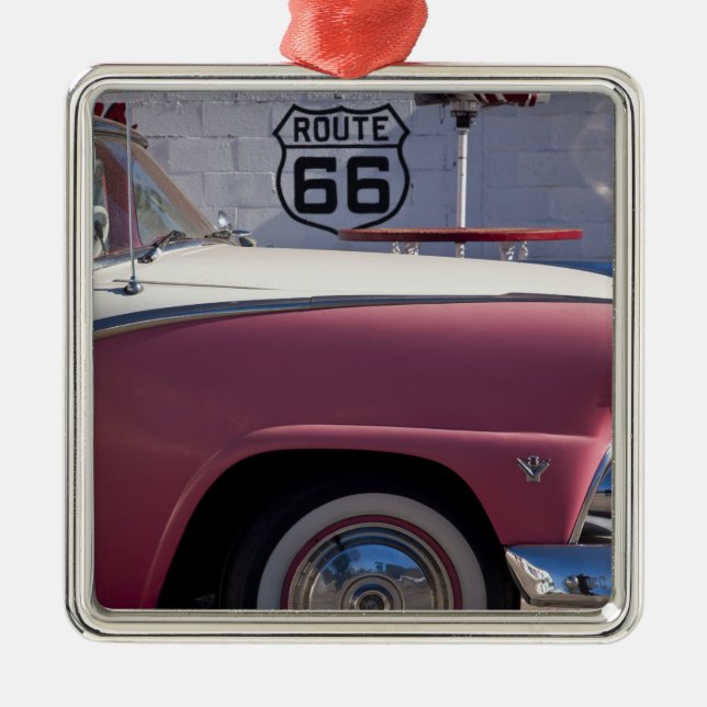 USA, Arizona, Williams. Rt. 66 Town, 1950's Metal Tree Decoration (Front)