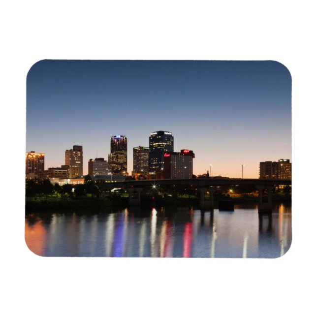 USA, Arkansas, Little Rock, City Skyline Magnet (Horizontal)
