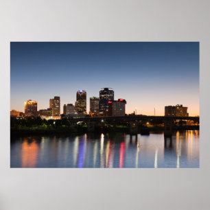 USA, Arkansas, Little Rock, City Skyline Poster