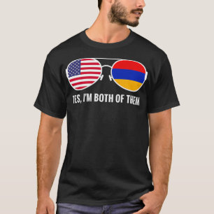 USA Armenia Flag Sunglasses Armenian Americans eer T-Shirt