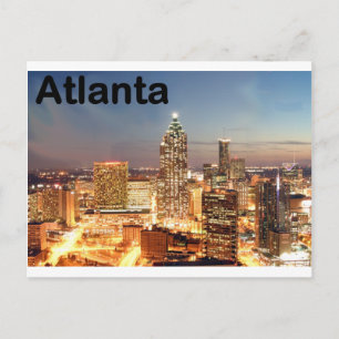 USA atlanta Downtown at night (St.K) Postcard