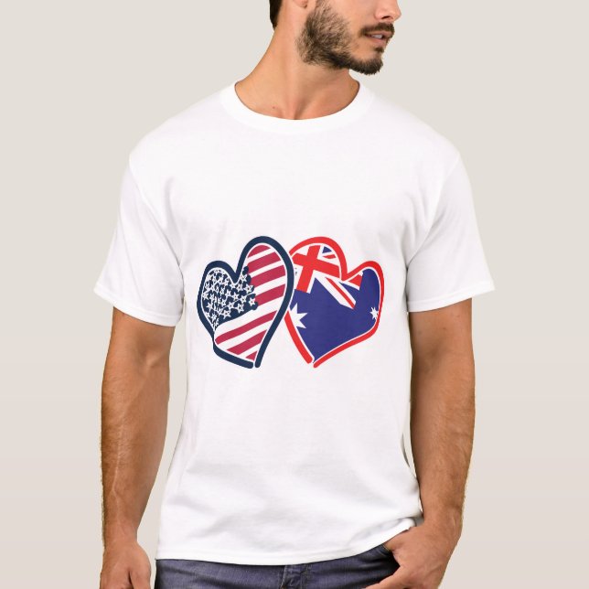 USA---Austrailia-Love T-Shirt (Front)
