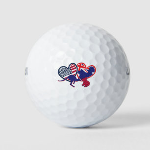 USA---Austrailia-Love-with-Animals Golf Balls