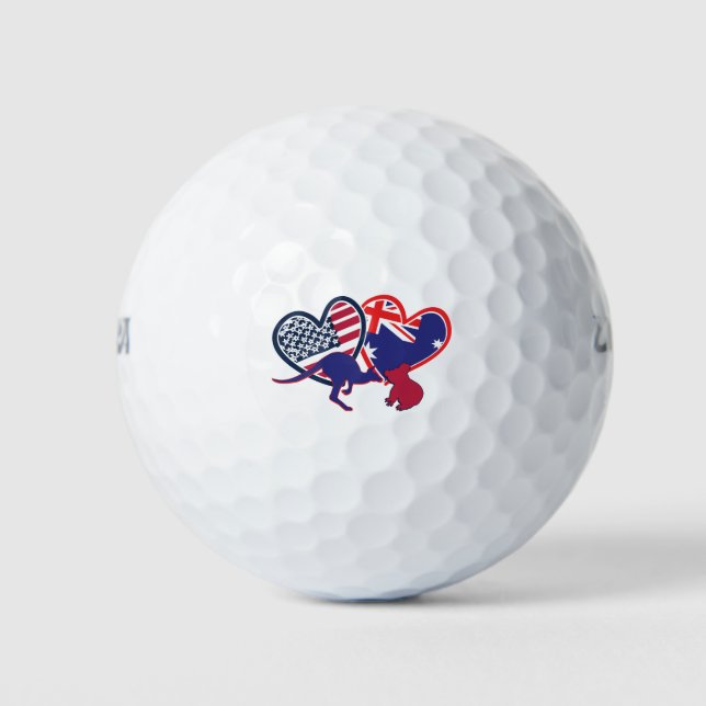 USA---Austrailia-Love-with-Animals Golf Balls (Front)