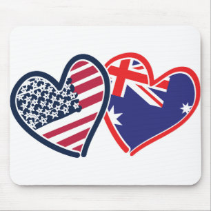 USA Australia Love Mouse Mat