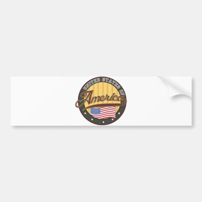 USA Badge Bumper Sticker (Front)