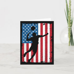 Usa Badminton Flag Vintage Sports Flag Card