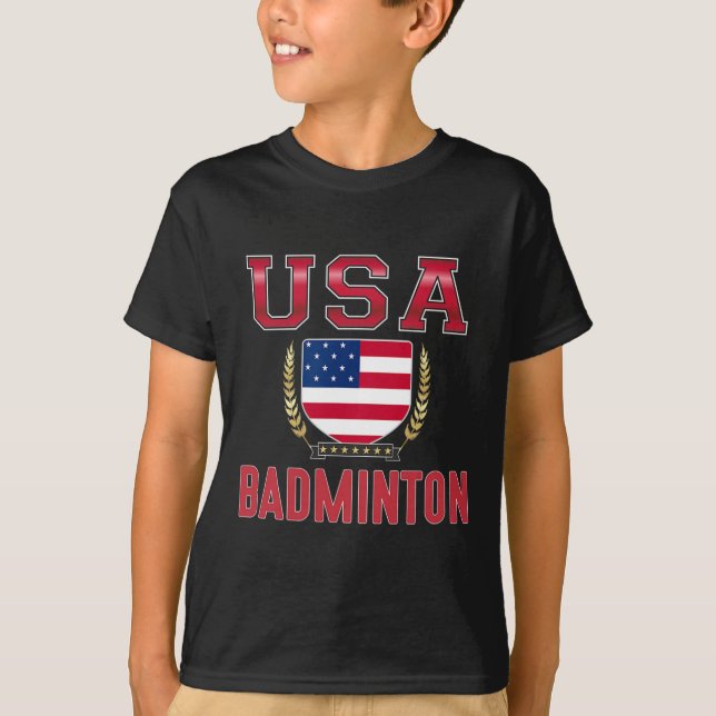 Usa Badminton -  T-Shirt (Front)