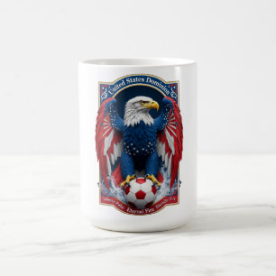 USA Bald Eagle Emblem American Flag Soccer Gift Coffee Mug