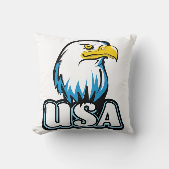 USA Bald Eagle (limited Blue edition) Cushion (Front)