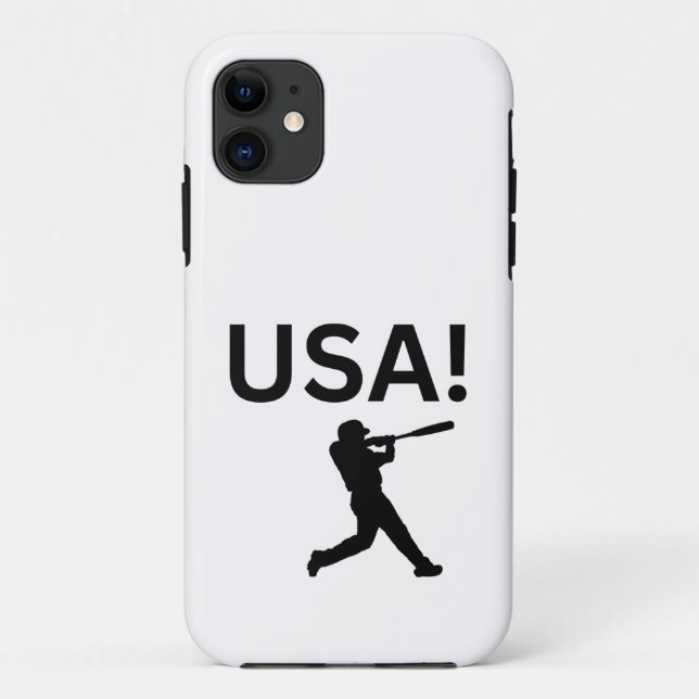 USA baseball player using dot as a ball Case-Mate iPhone Case (Back)