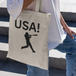USA baseball player using dot as a ball Tote Bag