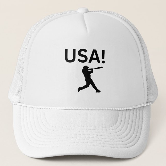 USA baseball player using dot as a ball Trucker Hat (Front)