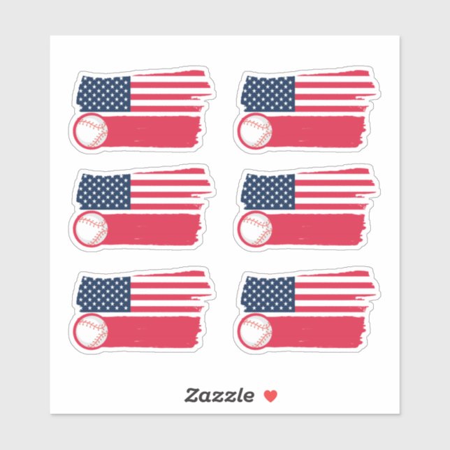 USA Baseball Stickers (Sheet)