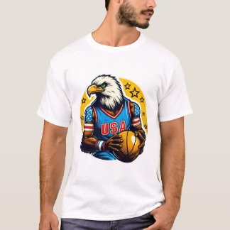 USA-BASKETBALL BALD EAGLE T-Shirt
