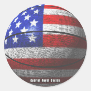 USA Basketball Classic Round Sticker