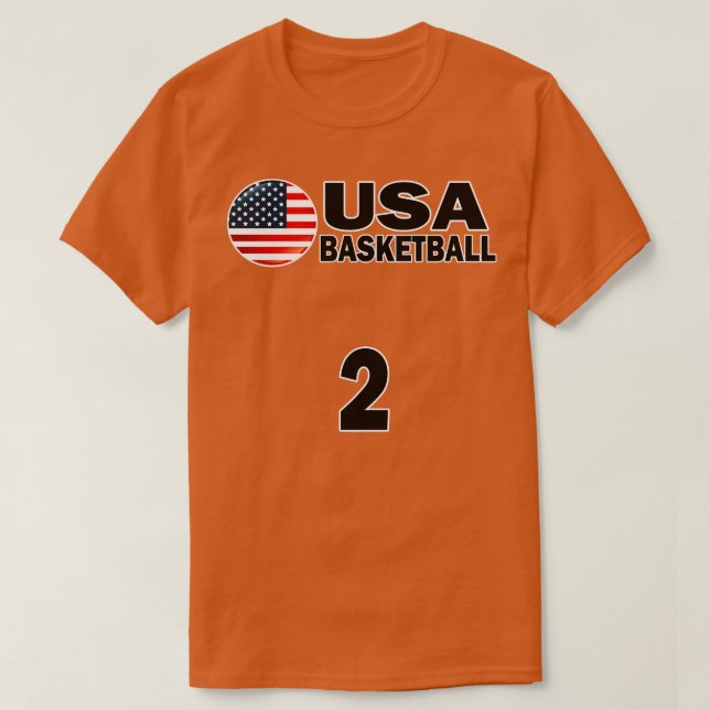 USA Basketball Number 2 Tshirt Design (Design Front)