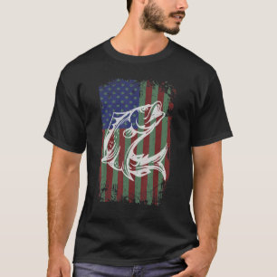 Usa Bass Fishing American Camo Flag 1 T-Shirt
