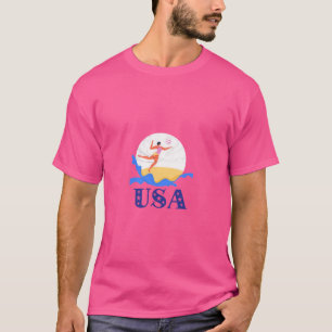 Usa Beach Volleyball T-Shirt