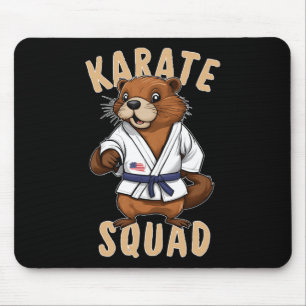 Usa Beaver Karate Squad Rep Your Team Martial Arts Mouse Mat