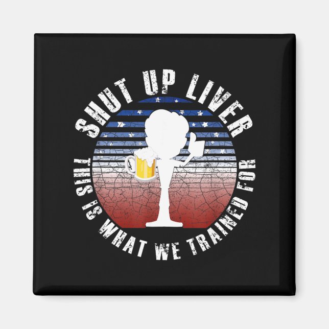 USA Beer Drinking Team Funny Day American Gift Magnet (Front)