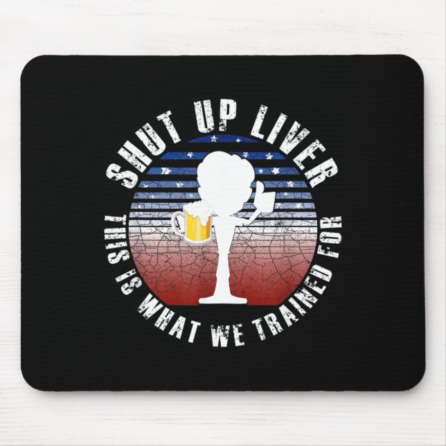USA Beer Drinking Team Funny Day American Gift Mouse Mat (Front)