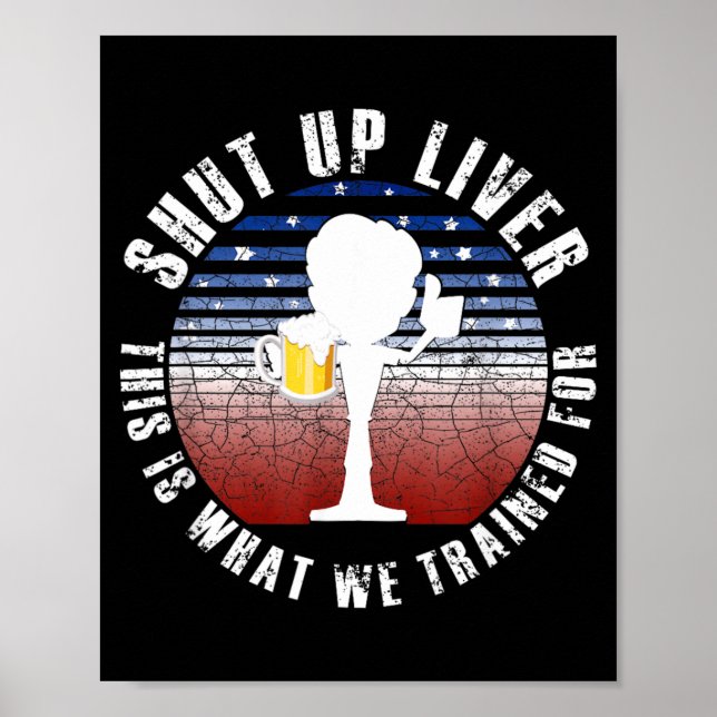 USA Beer Drinking Team Funny Day American Gift Poster (Front)