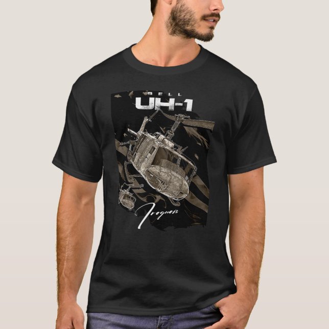USA Bell UH-1 Iroquois Helicopter T-Shirt (Front)