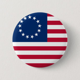 usa betsy flag 6 cm round badge