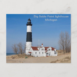 USA, Big Sable Point lighthouse, Michigan Postcard