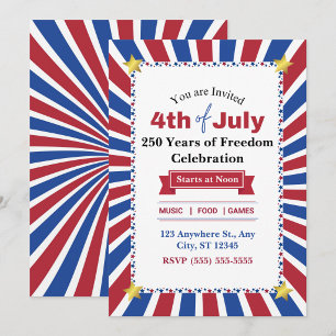 USA Birthday Party Invitation