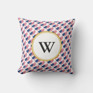 USA Blessed Nation Monogram Christian Cushion