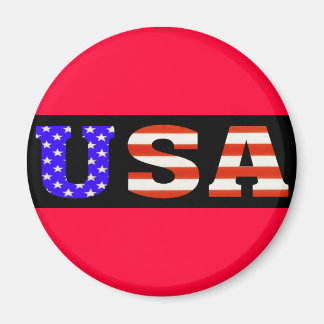 USA Blk 11x3 Magnet