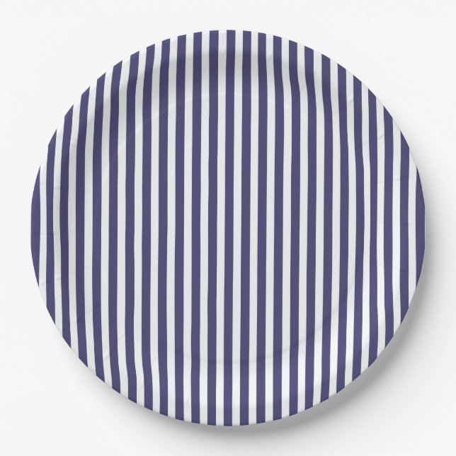 USA-blue-white-vert-stripe.png Paper Plate (Front)