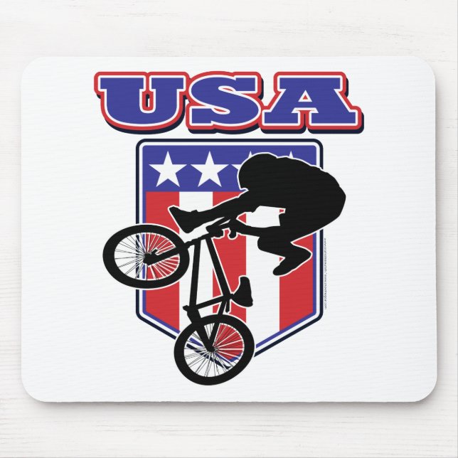 USA BMX Biker Mouse Mat (Front)
