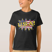 USA Boom Pop Pow flag star burst