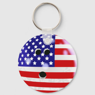 USA Bowling Ball Keychain