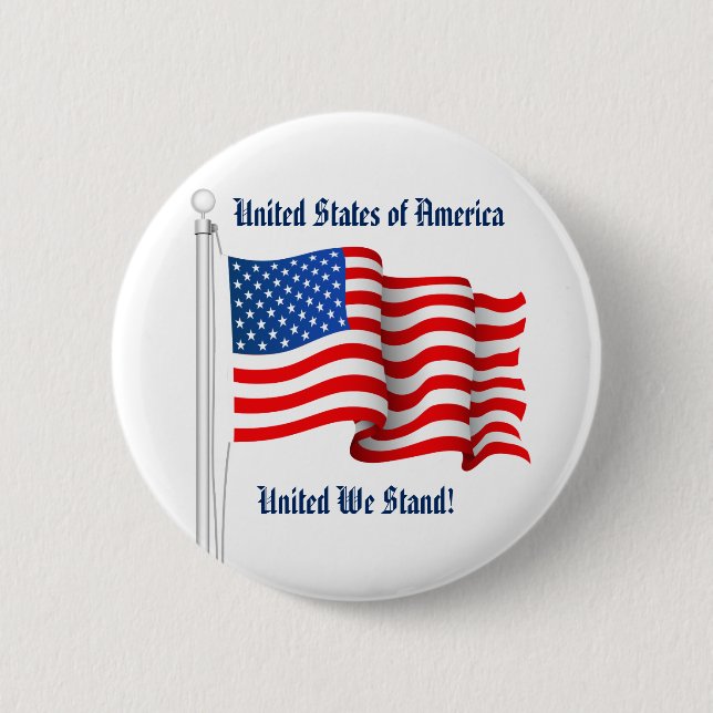USA Button - United We Stand! (Front)