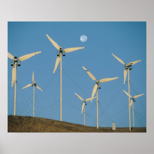 USA, California, Altamont Pass, wind generators. Poster (Front)