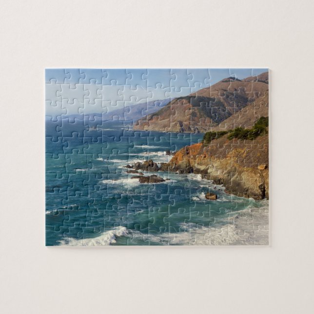 USA, California, Big Sur Coastline Jigsaw Puzzle (Horizontal)