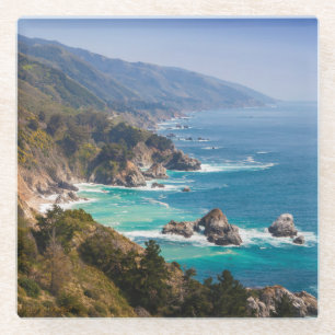 USA, California. California Coast, Big Sur Glass Coaster