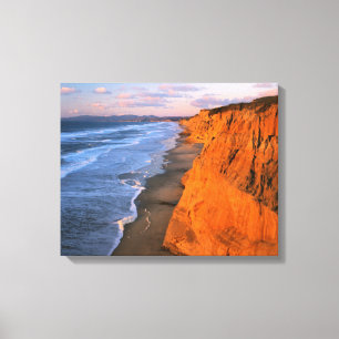 USA, California, Cliffs At Pescadero State Beach Canvas Print